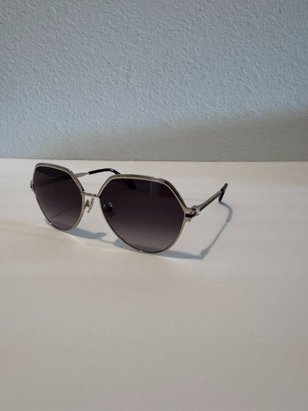 Salvatore Ferragamo SF325S Silver Gradient Sunglasses Authentic